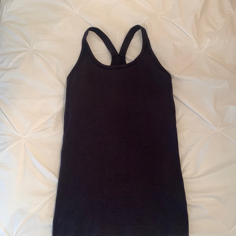 Lululemon Navy ribbed “ebb to street tank”